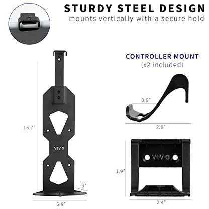 VIVO Steel Wall Mount Bracket Designed for PS5 Gaming Console, Vertical Display for PlayStation 5, Open Design, Black, MOUNT-PS5B - color: Black