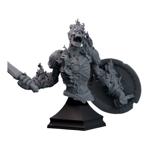 Unpainted DND Death Bound Thrall Bust Miniature Figurine, Tabletop Gaming Collectible, Fantasy World, Ideal Gift for Dungeon Masters and Collectors - Designed by Mammoth Factory