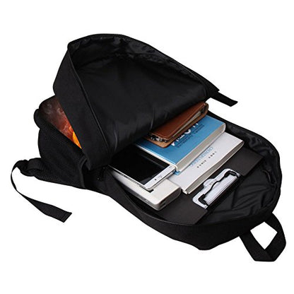 Football Bookbag for Boys 17 Inch Black Lightweight School Backpack Kids Mens Rugby Bag - color: Football Backpack 1