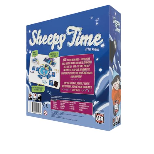 AEG Sheepy Time | Play as Sheep Jumping the Fence in Dreamland, avoid Nightmares | Interactive Push Your Luck Family Game | 1-4 Players | Ages 10+