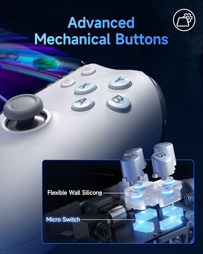 EasySMX M15 Mobile Gaming Controller for Android/iPhone 15 Series,Android Controller with Hall Trigger/Joysticks for COD（DIY Punk Graffiti） - color: White（Punk Graffiti）