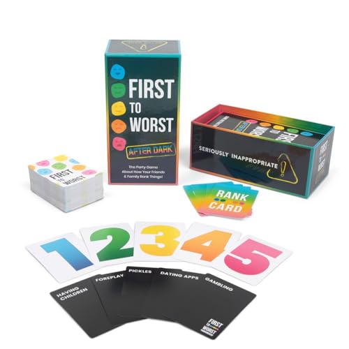 FIRST TO WORST After Dark Party Game – The Adult Card Game About How Your Friends & Family Rank Things | Funny Ranking & Guessing Board Game for Adults, Couples, Game Nights, Parties & Fun Gift Ideas