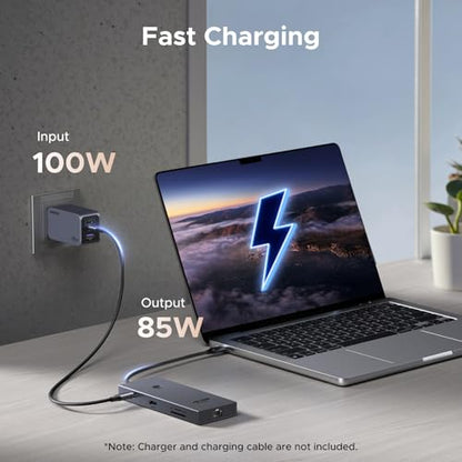 UGREEN Revodok Pro 9 in 1 USB C Hub Gigabit Ethernet Adapter 4K@60Hz HDMI | 100W PD Charging, USB A Data Ports, SD/TF Card Reader Compatible with MacBook Neo/Air/Pro M1, M2, M3,M4, M5,Steam Deck