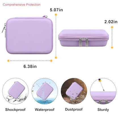 Elonbo Carrying Case for G350/ RG35XX Pro/ RG40XXV/ RG406V/ RG405V Retro Handheld Game Console, GiipGoop/ Voacle/ Anbernic Video Gaming Console Travel Storage Bag, Linux System Games Holder, Purple - color: Purple