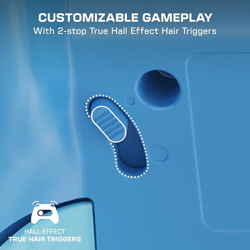 Turtle Beach Rematch Advanced Wired Gaming Controller for Xbox & PC | Xbox Series X|S, Xbox One, PC, 2 Remappable Buttons, Hall-Effect Triggers, Audio Controls, Glows-in-the-Dark, Blue Kitsune - color: Blue Kitsune