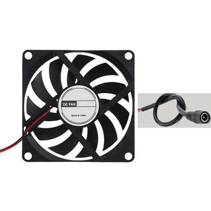 80mm DC Fan 5V 2Pin 2Wire Hydraulic Bearing - 80mm x 80mm x 10mm Mini Computer Case Cooler for Raspberry Pi, Intel NUC, 8010 8CM Powerful Cooling Fans for Set-top Box Handheld Game Console