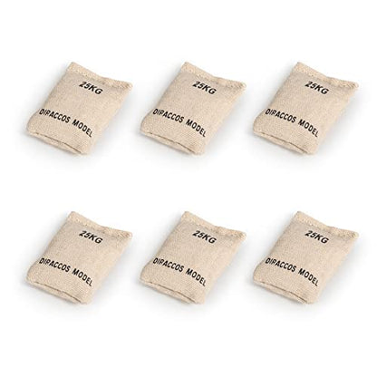 Model Set of 12pcs Handmade 1/16 Scale Sand Bags 1:16 Sandbag Set, Accessory for RC Tank Model Soldier Action Figure Man Model, 1/16th Military Sandbags for Trench Warfare Battle WWII WWI - size: 12pcs