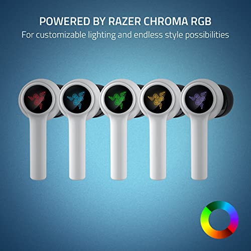 Razer Hammerhead HyperSpeed Wireless Multi-Platform Gaming Earbuds for PlayStation 5 / PS5, PC, Mobile: ANC - Noise Cancelling Mic - Bluetooth 5.2 - RGB Chroma - 30 Hr Battery - style: PlayStation