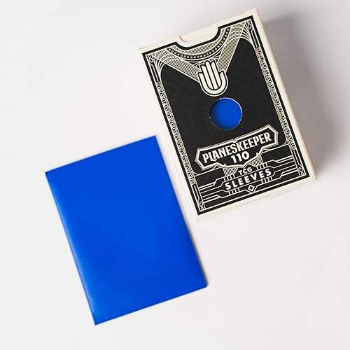 Matte Dual Standard Size Card Sleeves | 110 Pack (63×88mm) Standard Size | Textured Back, Clear Front, Double-Sleeving | Compatible with Magic The Gathering | TCG Sleeves (Runeblue) - color: Runeblue