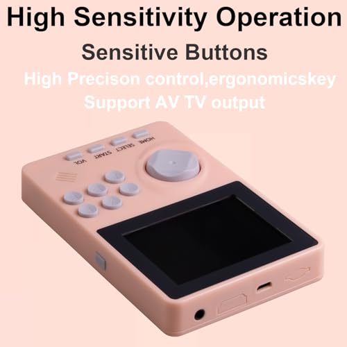 16 Bit Handheld Video Game Console for Kids Adults，2.8-inch Super Wide Lcb Preloaded 100 HD Handheld Game Console Seniors Electronic Game Player Birthday Present Xmas (Pink) - color: Pink
