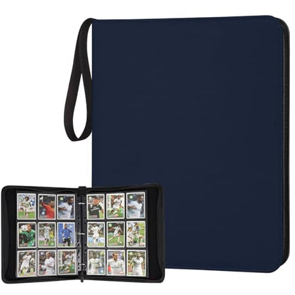 Trading Card Binder, Card Collection Binder Album Folder with 720 Side Loading Pockets, 9 Pocket Trading Card Album Folder for TGC,MTG, Baseball Cards, Yugioh - color: A-blue