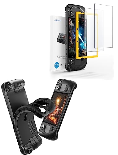 JSAUX PC0103 Steam Deck Case + 2-Pack Steam Deck Screen Protector