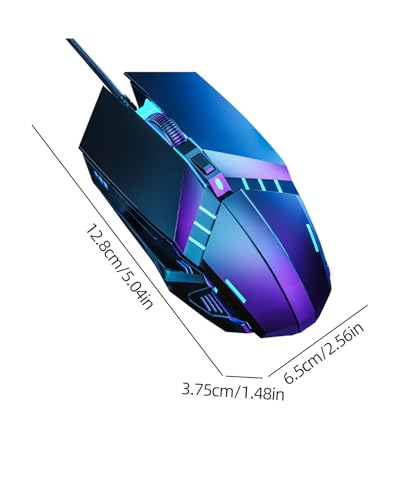 Wired Gaming Mouse, 3-Level DPI Optical Ergonomic Mouse Gamer, RGB Breathing Light USB Mouse Gaming for PC Laptop Office Game, Black