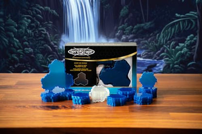 Renegade Game Studios Heroscape Waters of Valhalla - 40 Water Hexes Set | Compatible with Heroscape Battle Boxes; Features Sparkly Blue Water Tiles, Healing Wellsprings & Modular Hex Locking