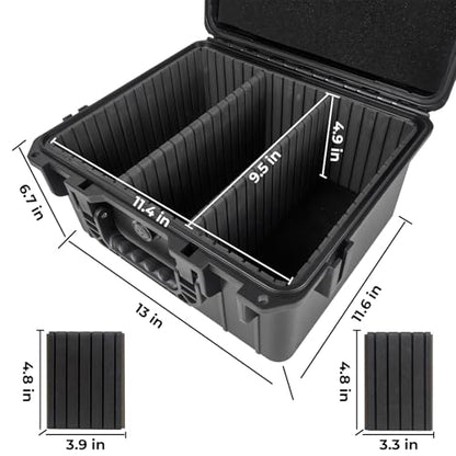 Graded Card Case Holds 106 PSA Slabs, Premium Storage Box - color: Black