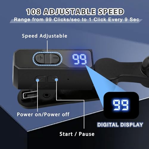 FUCINMTO Rechargeable Auto Clicker for Smart Phone, Adjustable Speed Clickers for iPhone iPad Apps Tiktok, Instant Click Simulation Finger Continuous Click for Game, Live Broadcasts Likes, Lightning Deal, Social Media Tasks