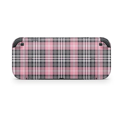 Gaming Skin Compatible with Nintendo Switch 2 Console Only - Pink Plaid - Premium 3M Vinyl Protective Wrap Decal Cover - Easy to Apply | Crafted in The USA by MightySkins - color: Pink Plaid, size: Switch 2 Console Skin Only, style: Matte Finish