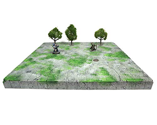 Handmade Reversible Dual 16x16 Battle Grid Board - Handmade Terrain for Tabletop War Games and TTRPGs