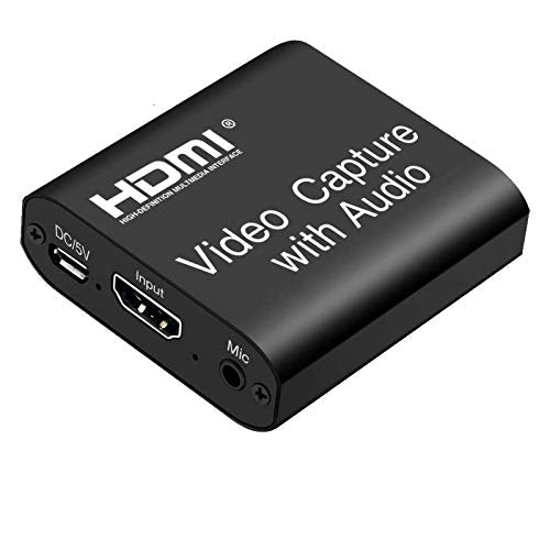 Video Capture Card with Loop Out, HDMI USB 2.0 4K HD 1080P 60FPS Game Capture Video Audio Recorder for Live Streaming for PS3/ PS4 /Xbox One/DSLR/Camcorders/Action Cam - color: UCH603 Video Capture Card with Audio