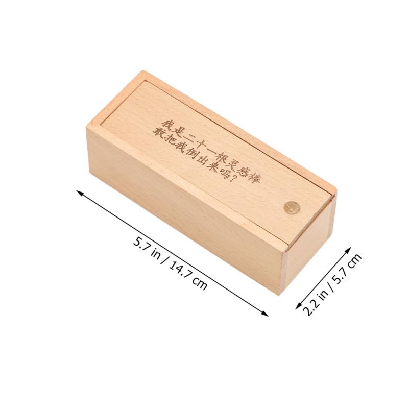 BESPORTBLE Brain Teaser Sticks Wooden Box Puzzle Unlocking Sticks Box Educational Toy for Kids and Adults Assembly and Disentanglement Challenge for Problem Solving Parent-Child Play