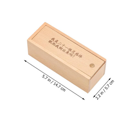 BESPORTBLE Brain Teaser Sticks Wooden Box Puzzle Unlocking Sticks Box Educational Toy for Kids and Adults Assembly and Disentanglement Challenge for Problem Solving Parent-Child Play
