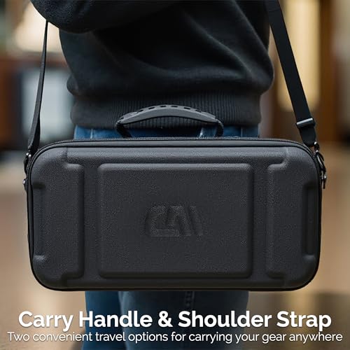 CASEMATIX Carrying Case Compatible with ASUS ROG Xbox Ally X Gaming Handheld PC - Compact Protective Carry Bag with Shoulder Strap for Touchscreen Gaming Console and Accessories