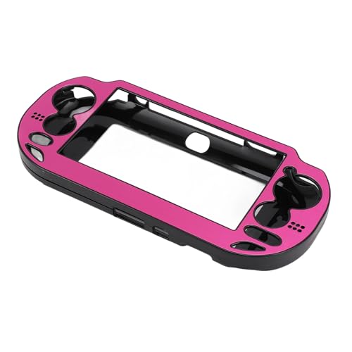 Game Console Metal Case, Premium Aluminum Alloy Protective Hard Shell with Sandblasted Finish for PSV 1000 Light Red - color: Light Red