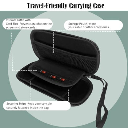 JDGPOKOO 4 in 1 Accessories Kit for PSP 1000/2000/3000, Carrying Case for PSP 1000 2000 3000, 2 Set Screen Protectors and Charging&Date Cable, Compatible with PlayStation Portable 1000/2000/3000 ONLY - size: 4 in 1 psp 1000/2000/3000
