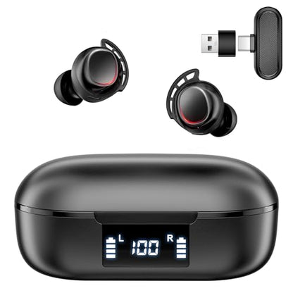 IAMJOY Low Latency Wireless Gaming Audio Adapter, 2.4GHz Dongle & Bluetooth for Meta Quest 3/2, PS5, Switch, Steam Deck, PC (Pure Black) - color: Pure Black