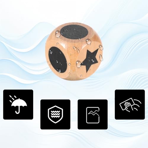 Qianyu 3 Pcs Left Right Center Game Dice Set 1Inch Wooden Dice with Drawstring Bag Standard Size 6 Sided Dices Accessorie Bamboo Wood Easy to Store and Carry Around Dices for Travel