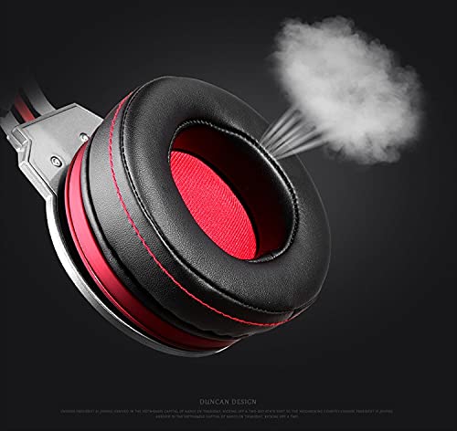 Gaming Headset Over-Ear Headphones with Noise Cancelling Microphone and Volume Control for PC and Laptop Use - Ideal for Gaming and Virtual Meetings