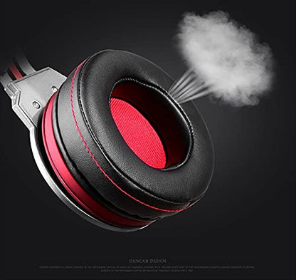 Gaming Headset Over-Ear Headphones with Noise Cancelling Microphone and Volume Control for PC and Laptop Use - Ideal for Gaming and Virtual Meetings