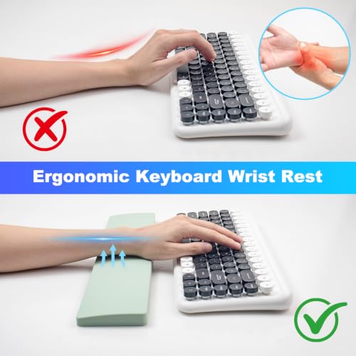 70% Keyboard Wrist Rest, Green Gel Wrist Rest for Keyboard, Cute Ergonomic Wrist Rest for Keyboard 70% - color: Green
