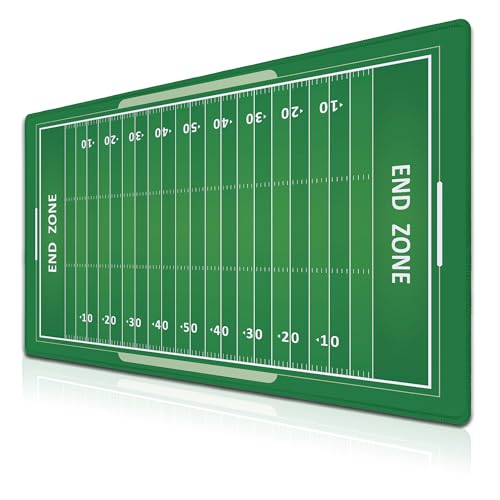 Green Desk Pads, Large Non-Slip Mousepads, Gaming Desk Pad - 35.4 X 15.7 inch for Work, Game, Home - American Football Field - color: Football Field Form