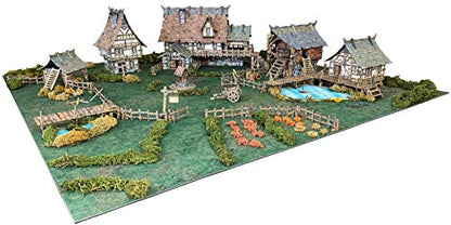 Battle Systems Fantasy Terrain Village Core Set - 28-35mm DND D&D RPG Wargames Historical/Fantasy Card Scenery - style: Village