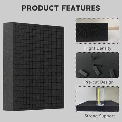 Pick and Pluck Foam Sheets, 1 PCS 16 x 12 x 4 Inch Pick Apart Foam Inserts for Camera Storage, Crafts, Tool Box, Storage Drawer - size: 16x12x4inch