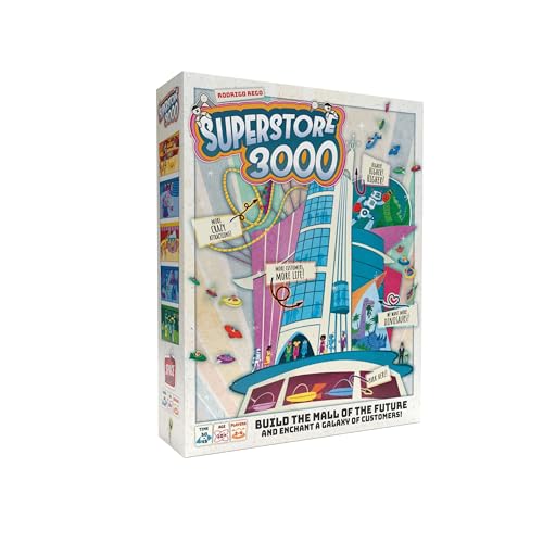 Asmodee Superstore 3000 Board Game - Build Your Dream Mall in Space, Strategy Game, Fun for Families, Kids & Adults, Ages 10+, 2-4 Players, 30-45 Minute Playtime