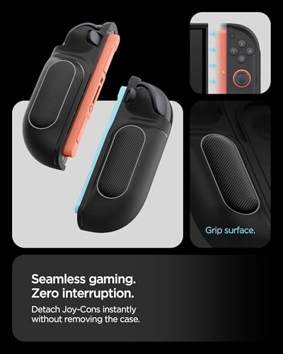 Spigen Snap Switch for Nintendo Swsitch 2 Case (2025) | Detachable Magnetic Game Card Storage, Any-Angle Kickstand, Detachable Joy-Con, PC+TPU Dual Layer, Ergonomic Grip