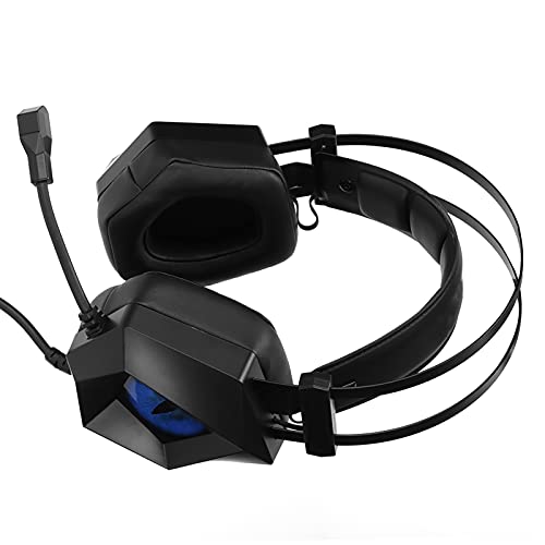 Wired Competitive Gaming Headset Noise Cancelling Over Ear Stereo Headphones for PC with LED Light