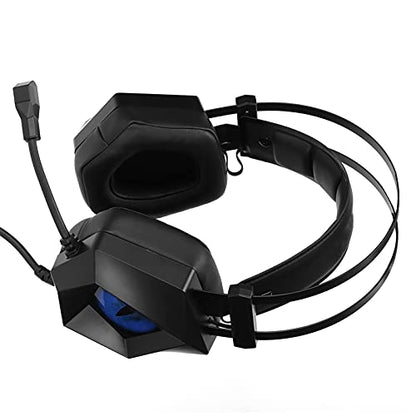 Wired Competitive Gaming Headset Noise Cancelling Over Ear Stereo Headphones for PC with LED Light