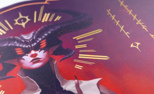 Alfies! The Whispering One – Legendary Crown Playmat | Hand-Foiled Gold Details | Perfect Trading Card Gift | Custom Shape Design | Compatible with Magic | MTG playmat