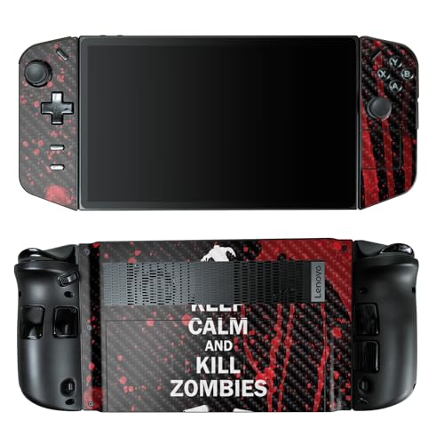 Carbon Fiber Gaming Skin Compatible with Lenovo Legion Go - Kill Zombies - Premium 3M Vinyl Protective Wrap Decal Cover - Easy to Apply | Crafted in The USA by MightySkins - color: Kill Zombies, style: Carbon Fiber Textured Finish