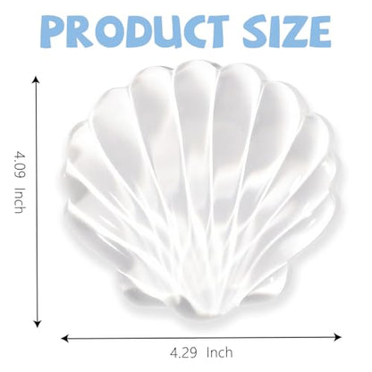 Gel Wrist Rest for Keyboard and Mouse Transparent Shell Keyboard Wrist Rest Ergonomic Cute White Clear Cool Seashell Mouse Wrist Pad Silicone Non-Slip Support for Computer Gaming Home Office - color: Seashell White