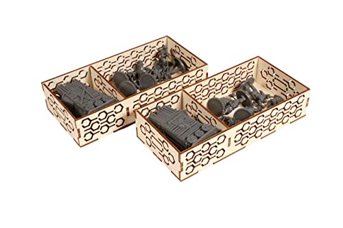The Broken Token Game Organizer Compatible with The Lord of The Rings: Spreading War Expansion - Wooden Game Organizing Box with Multiple Trays and Dividers - style: Spreading War Expansion