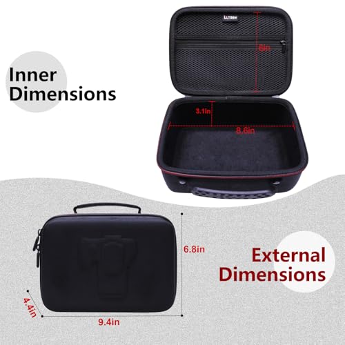 Camera Case Compatible with Canon EOS Rebel T7/R50/R6 Mark II/R100/R50 V/T6/R8/R10/R5 Mark II/RP/R7/5D Mark IV/SL3/R5/T100 DSLR SLR Camera, Len and Tripod with 4 Dividers and Shoulder Strap, Black | Hard Carrying Travel Case for Canon EOS Rebel T7/R50//R1