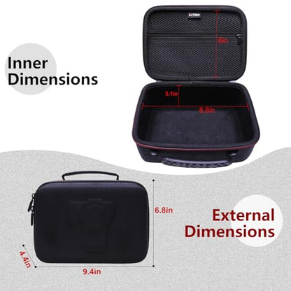 Camera Case Compatible with Canon EOS Rebel T7/R50/R6 Mark II/R100/R50 V/T6/R8/R10/R5 Mark II/RP/R7/5D Mark IV/SL3/R5/T100 DSLR SLR Camera, Len and Tripod with 4 Dividers and Shoulder Strap, Black | Hard Carrying Travel Case for Canon EOS Rebel T7/R50//R1