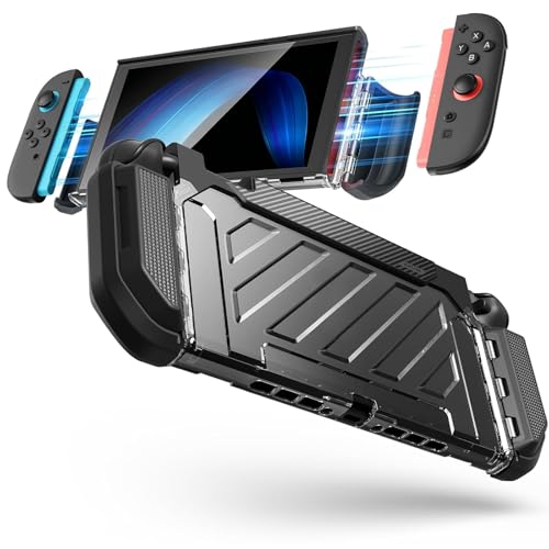 SUPCASE Unicorn Beetle Pro Case for Nintendo Switch 2 2025, [Military-Grade Protection] [Joy Con Remove Friendly] Dockable Integrated Cover Accessories Compatible with Switch 2, Black - color: Black
