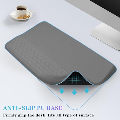 Computer Keyboard Stand with Wrist Rest, Ergonomic Tilted Keyboard Holder - Keyboard Riser with Wrist Pad - Keyboard Tray Support for Office Home - Gray - color: Keyboard Stand - Gray