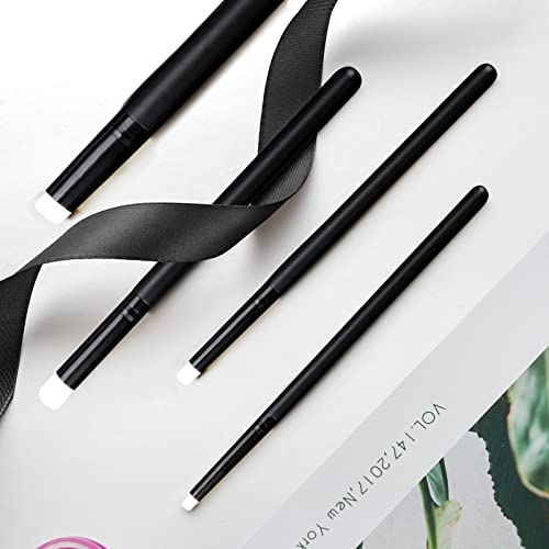 UNIMEIX Mini Blending Brushes for Card Making, Dry Miniature Painting Set Background Blender Paint Brushes Small Detailed Paint Watercolor Brushes (8 Pack) - color: Black