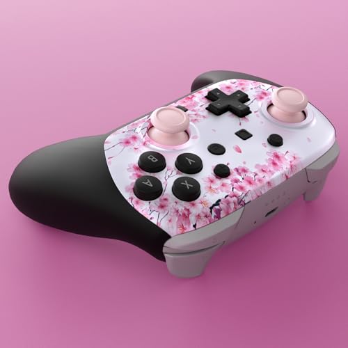 eXtremeRate DIY Replacement Faceplate Shell for Nintendo Switch 2 Pro Controller, Custom Front Housing Case, Thumbsticks and Screwdriver Tools for Switch 2 Pro Controller - Cherry Blossom Whisper - color: Cherry Blossom Whisper